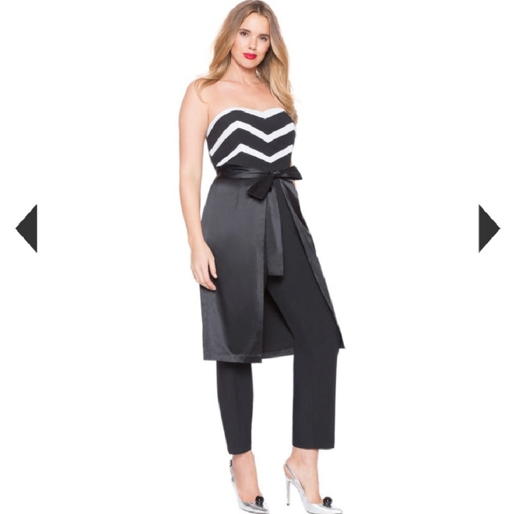 Eloquii jumpsuit. Wrap detachable skirt